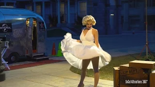 [4K] Marilyn Monroe Scene on the Nighttime Studio Tour - Universal Studios Hollywood 2015