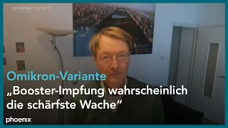 Omikron: phoenix tagesgespräch mit Karl Lauterbach (SPD, Gesundheitsexperte) am 29.11.21