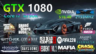 GTX 1080 8GB - Core i7 4790K -  in 13 Games - 2022