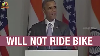 US President Barack Obama: I will not ride bike again