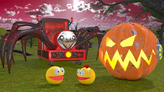 Pacman & Pumpkin Robot Monster vs Choo Choo Charles