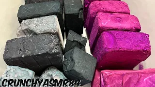 Pink & Gray Dyed Dusty Soft Chalk Crush | Oddly Satisfying | ASMR | Sleep Aid