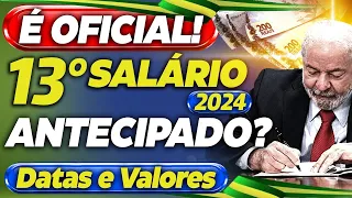 É OFICIAL: GOVERNO confirma CALENDÁRIO de ANTECIPAÇÃO 13º SALÁRIO 2024 para APOSENTADOS em 2024???