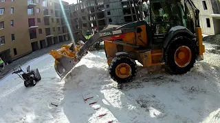 работа на стройке Мини погрузчик LONKING CDM307.construction work Skid steer loader