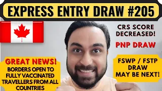 Express Entry Draw #205 For Canada PR | Canada PNP Draw | Dream Canada