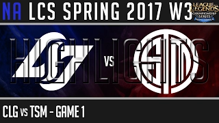 CLG vs TSM Highlights Game 1 - NA LCS week 3 Day 2 Spring 2017 - CLG vs Team Solomid G1