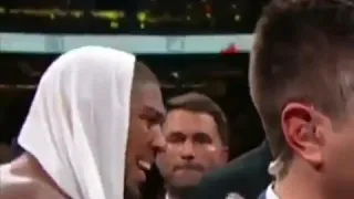 Joshua begs his Dad not to whoop Eddie Hearn'$ Ass😂