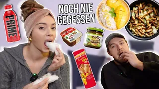 1 Tag nur Dinge essen die ich noch nie gegessen habe.