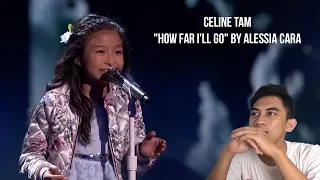 Celine Tam "How Far I'll Go" by Alessia Cara - Semi Finals America's Got Talent 2017 Reaction