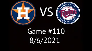 Astros VS Twins  Condensed Game Highlights 8/6/21