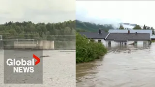 Thousands evacuated in Norway due to severe flooding as dam partially collapses