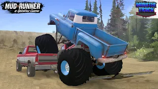 Spintires: MudRunner - BIGFOOT Monster Truck Trial Track Driving