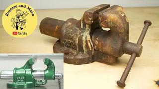 Very Rare Rusty Vono Vice Restoration - Full Perfect Restoration of a Vintage British Vise - ASMR