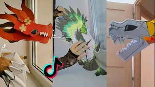 Dragon Puppet Crafts | Paper Dragon TikTok Compilation #47