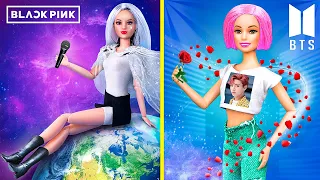 ¡Fan de BTS vs Fan de BLACKPINK! 12 Trucos y Manualidades para Barbie