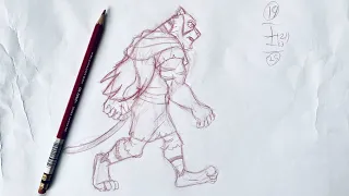 How to Animate a Walk Cycle on Paper Traditional Animation Demo