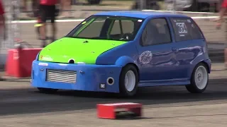 600HP Fiat Punto GT drag race - On board & pure sound