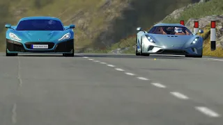 Rimac Nevera Electric Hypercar vs Hypercars at Highlands