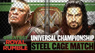 Roman Reigns Destroy Brock Lesnar  Steel Cage Match