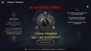 "Кірка Омаров" Що і де добувати? ➤ Black Desert Mobile