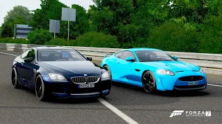 Forza 7 Drag race: BMW M6 vs Jaguar XKR-S (2012)