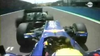 F1 2010 Europe Grand Prix - Big crash Mark Webber's flying car