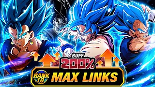 200% LEADER SKILL BUFF! LEVEL 10 LINKS 100% RAINBOW STAR LR TEQ VEGITO BLUE! (DBZ: Dokkan Battle)