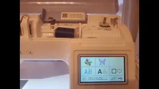 Learning Brother PE800 Embroidery Machine "Reviewing LCD display settings & Operational Panel keys."