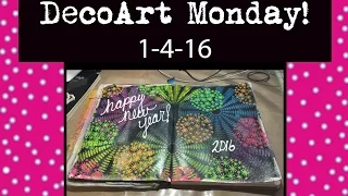 DecoArt Monday 1.4.16 - Happy New Year Art Journal Page