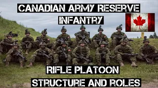 Canadian Army Reserve || Reserve Infantry platoon explained