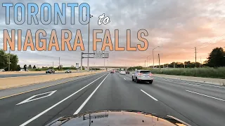 Toronto to Niagara Falls Sunset Drive in 4K