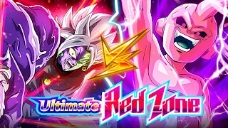 PURE DESTRUCTION VS A GOD! HOW TO BEAT RED ZONE FUZION ZAMASU WITH SUPER EZA KID BUU [Dokkan Battle]