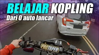 Belajar Motor Kopling di lampu merah,cara ngoper gigi,cara naik motor Klx