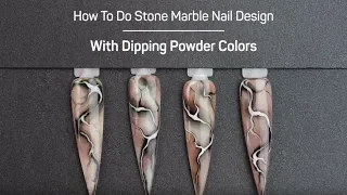 How To Do Stone Marble Nail Design With Dipping Powder