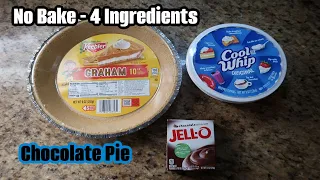 THE EASIEST CHOCOLATE PIE RECIPE 4 INGREDIENT RECIPE