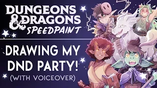 MY BIGGEST SPEEDPAINT SO FAR! | Drawing my DND Party