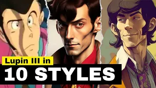 Asking A.I. what LUPIN 3 would look like in 10 different fashions