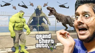 GTA 5 : HULK vs GODZILLA MONSTER DINOSAUR | GTA V GAMEPLAY