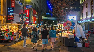 Friday Night Walk Myeongdong Seoul Korea | City Ambience Sounds 4K HDR