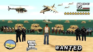 WHAT HAPPENS IF YOU REACHES TO 10 STARS IN GTA SAN ANDREAS? (WANTED LEVEL)