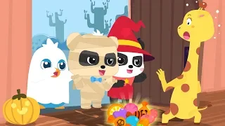 Let’s Go Trick or Treating | Baby Panda's Naughty Halloween Night | Halloween Songs | BabyBus