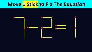 Matchstick Puzzle - Fix The Equation #matchstickpuzzle #simplylogical