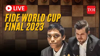 Chess World Cup LIVE: R Praggnanandhaa vs Magnus Carlsen - Game 1 | FIDE World Cup Final 2023 LIVE