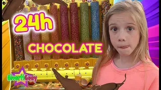 24 HORAS COMIENDO SOLO CHOCOLATE 🍫 PASO UN DÍA ENTERO COMIENDO TODO DE CHOCOLATE DANIELA