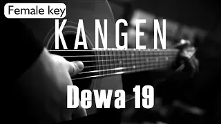 Kangen - Dewa 19 Female Key ( Acoustic Karaoke )