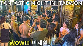 [4K SEOUL STREET]- 토요일 밤에 환상적인 이태원 거리를 함께 걸어주세요 😎😎😎역시 이태원은 쿨하네요 😘😘😘ITAEWON/SEOUL/KOREA/JUST WALK