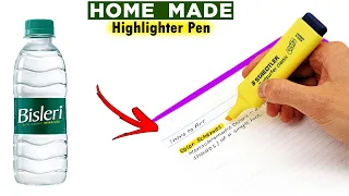 how to make highlighter at home | how to make highlighter pen with water |