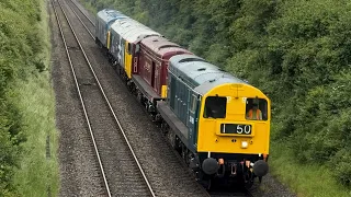 What a great train move 20142, 20189, 46045 & 50033 for WSR Diesel Gala 4 amazing diesel trains