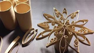 How to make paper snowflake out of toilet paper rolls | diy