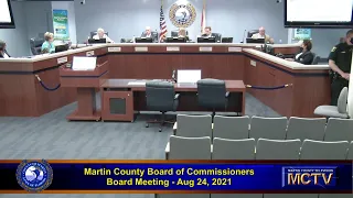 Martin County Board of Commissioners Meeting - Afternoon - Aug 24, 2021